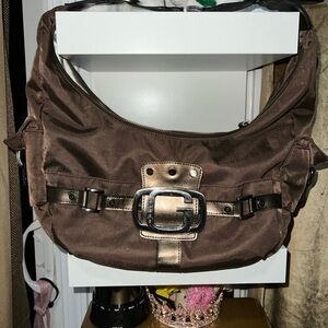 Vintage Guess Brown Interior Shoulder Bag